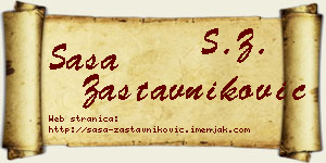 Saša Zastavniković vizit kartica